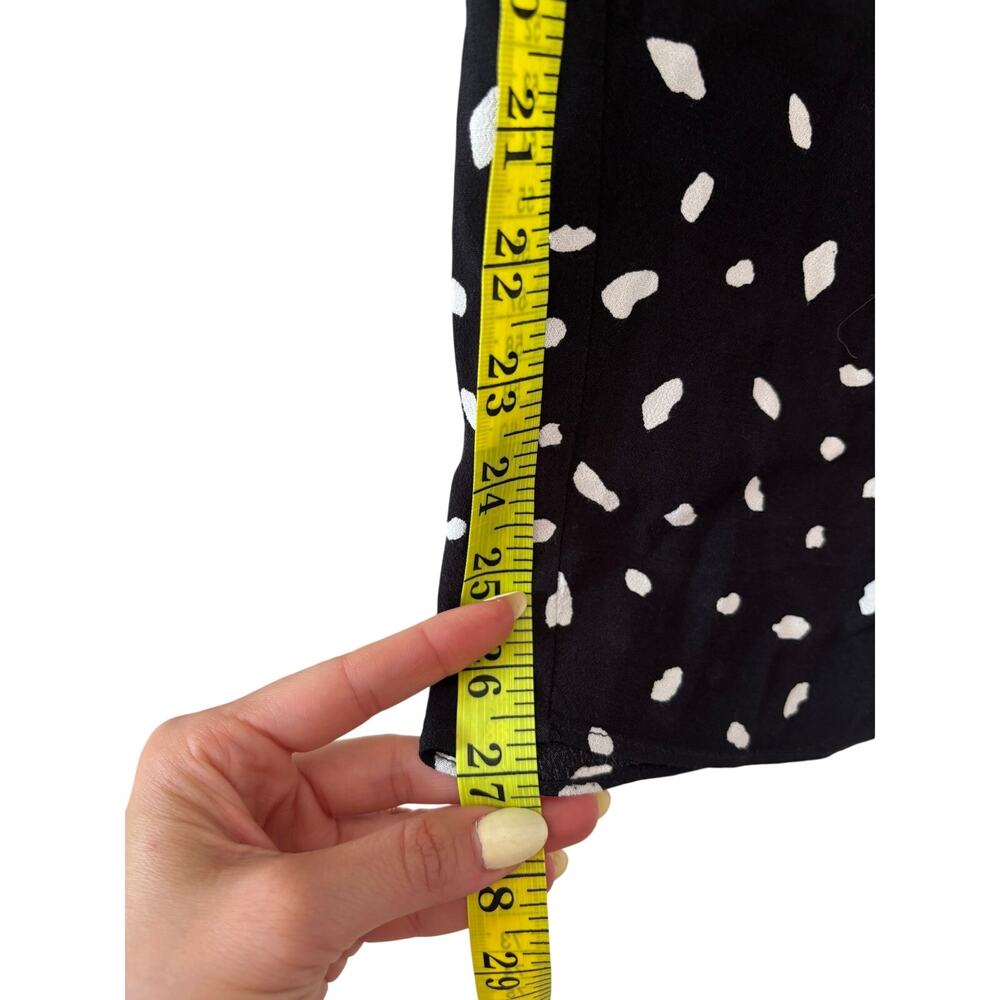 Abercrombie & Fitch Wrap Midi Skirt Black White Polka Dot XS Side Slit Women - Picture 6 of 9
